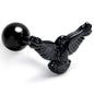 16G 1/4 Black Raven Bird Cartilage Tragus Earring