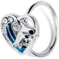 20G 5/16 Clear Gem Dolphin Heart Delight Nose Hoop