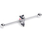14G Clear Gem Crescent Moon Witch Industrial Barbell 38mm