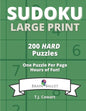 Sudoku Large Print: 200 Hard Puzzles One Puzzle Per Page - Paperback
