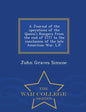 A Journal of the Operations of the Queen's Rangers from the End of 1777 to the Conclusion of the Late American War. L.P. - War College Series - Paperback