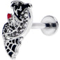 16G 5/16 Clear Gem Crescent Moon Witch Labret Monroe Tragus