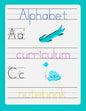 Alphabet curriculum notebook: Preshool workbook - Trace letters of the alphabet and sight words - Magic calligraphy child book - Paperback