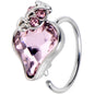 20G 5/16 Pink Gem Strawberry Love Nose Hoop