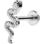 16G 1/4 Grade 23 Titanium Snake Threadless Push In Labret Tragus