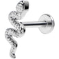16G 5/16 Grade 23 Titanium Snake Threadless Push In Labret Tragus