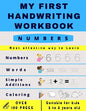 My First Handwriting Workbrook - Numbers: Preschool, Kindergarten, Pre K writing paper with lines, suitable for kids ages 3 to 6, handwriting numbers - Paperback