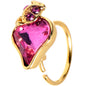 20G 5/16 Pink Gem Gold Tone Strawberry Love Nose Hoop