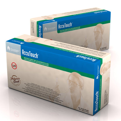 Dynarex AccuTouch Latex Exam Gloves, White - 100ea/bx, 10bxs/cs (1000 Count)