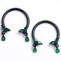 16G 3/8 Black Bat Wings Dangle Horseshoe Circular Barbell Set of2