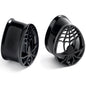 Black Spider Web Double Flare Teardrop Tunnel Plug Set Sizes 8mm to 16mm