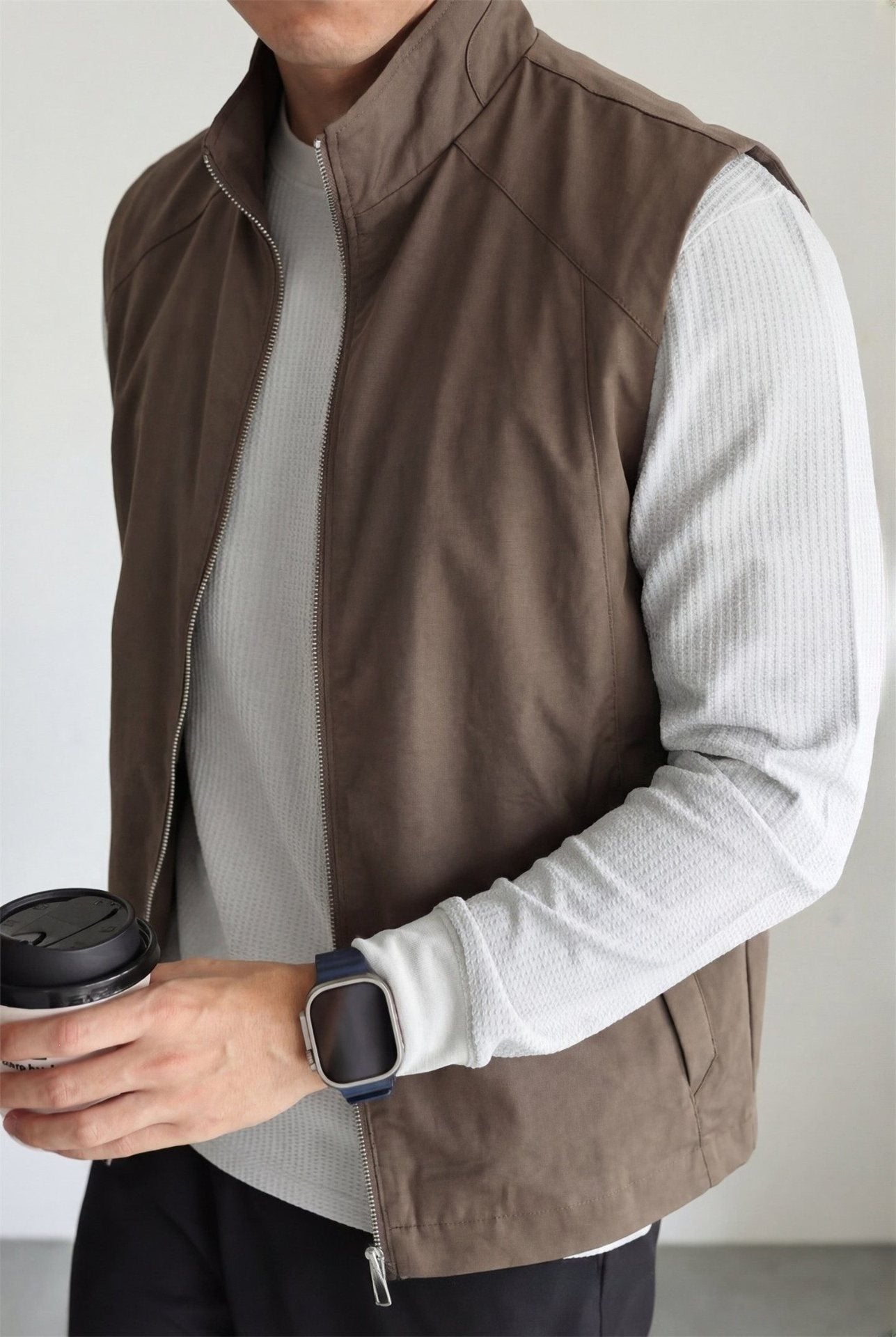 Mens Vest Sports Fashion Casual Jacket