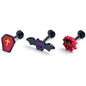 16G 5/16 Black Coffin Bat Halloween Labret Monroe Tragus Curation Set of3
