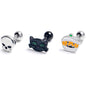 16G 1/4 Black Cat Skull Halloween Cartilage Tragus Earring Set of3