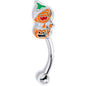 16G 5/16 Mummy Pumpkin Jack OLantern Curved Eyebrow Ring