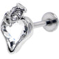 16G 5/16 Clear Gem Strawberry Love Labret Monroe Tragus