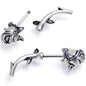 16G 5/16 Optical Illusion Rose Flower Cheater Plug Set