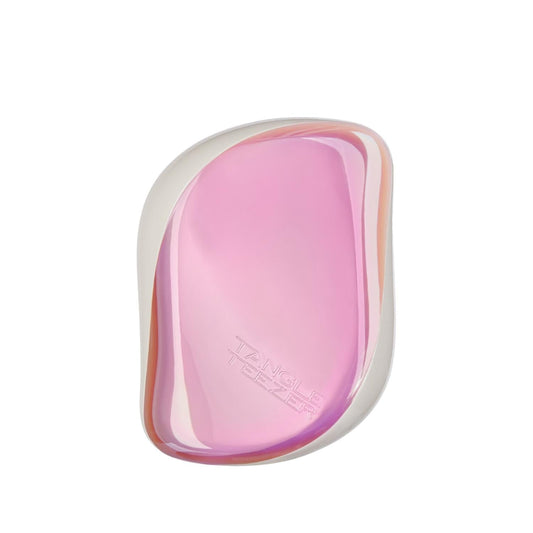 Tangle Teezer Compact Styler Holographic Pink Hair Brush - Detangling & Styling Made Easy