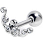 16G 1/4 Clear Gem Scrolling Elegance Cartilage Tragus Earring