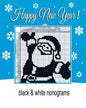 Happy New Year ! Black & white nonograms. - Paperback