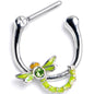 16G 5/15 Green Gem Dragonfly Green Cartilage Clicker