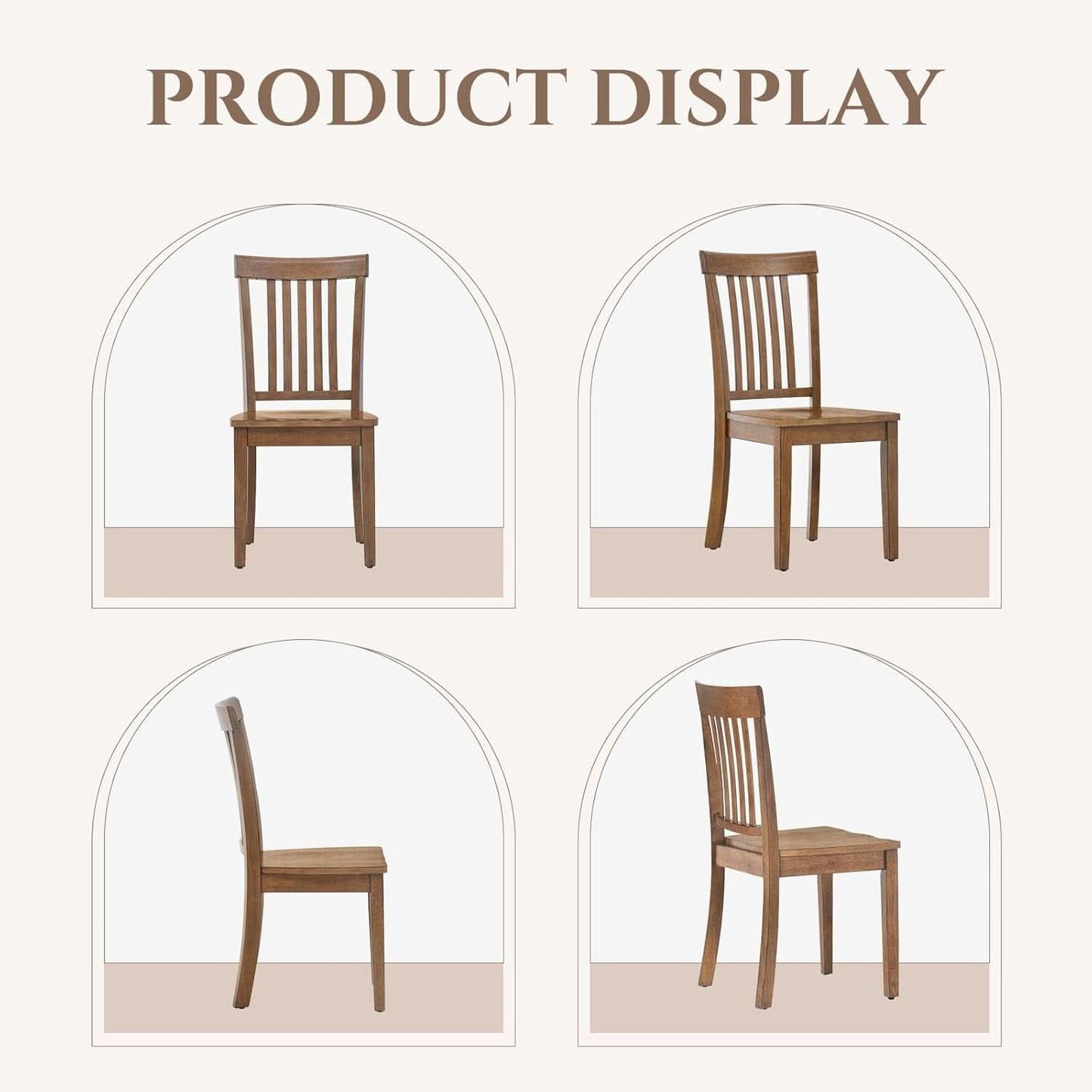 Windsor Spindle Back Dining Chairs Set Of 6 In Light Brown