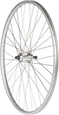 Quality Wheels Value Single Wall Series Rear Wheel - 27" QR x 130mm Rim Brake Freewheel Silver Clincher 36H