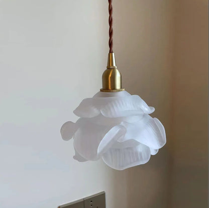 Japanese Flower Glass Small Chandelier