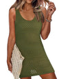 Crochet Knit Cover-Up Dress with Side Slit