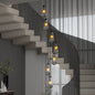 Chandelier 7-Light Pendant Adjustable Black Living Room Foyer Stairwell
