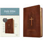 KJV Thinline Reference Bible, Filament Enabled (Leatherlike, Reverent Cross Dark Brown, Red Letter) - Imitation Leather