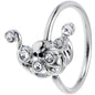 20G 5/16 Clear Gem Scrolling Elegance Nose Hoop