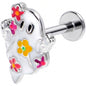 16G 5/16 Floral Ghost Halloween Labret Monroe Tragus