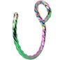 Rainbow Twisted Stainless Steel Clip on Hoop Fake Nose Ring