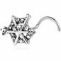 20G 7mm Clear Gem Spiderweb Goth Left Side Nose Screw