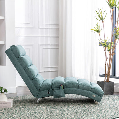 Massage Chaise Lounge Indoor With Remote Control, Ergonomic Electric Massage Lounger
