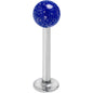 16G 3/8 Shimmer Midnight Blue End Labret Monroe Tragus