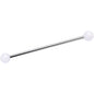 14G Shimmer White Ends Industrial Barbell 38mm