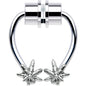 Pot Leaf Magnetic Septum Ring Horseshoe Non-Pierced Fake Nose Ring