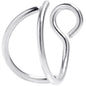 Silver Stainless Steel Clip on Double Hoop Fake Nose Ring
