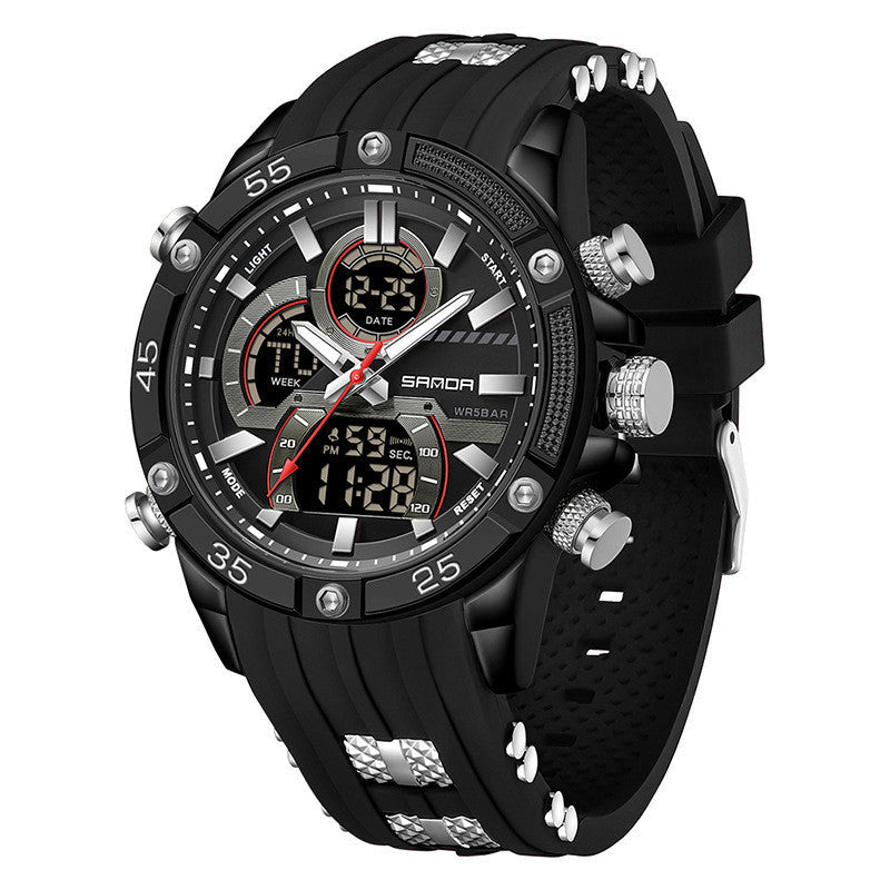 Multifunctional Mens Electronic Watch Waterproof, Luminous, With Alarm
