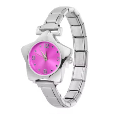 New Colorful Five Star Stainless Steel Watch Bracelet