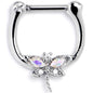 16G 5/16 Aurora CZ Gem Understated Dragonfly Cartilage Clicker