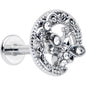 16G 5/16 Clear Gem Lunar Dragonfly Internally Threaded Labret Tragus