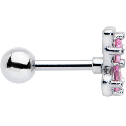 16G 1/4 Pink Gem Butterfly Glory Cartilage Tragus Earring