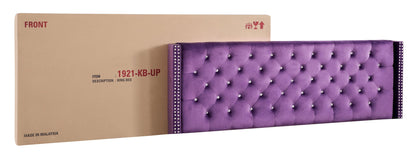 Upholstered Nailhead Trim Chic Bed
