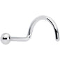 20G 1/4 ASTM F-136 Titanium Left Side Ball End Nose Screw