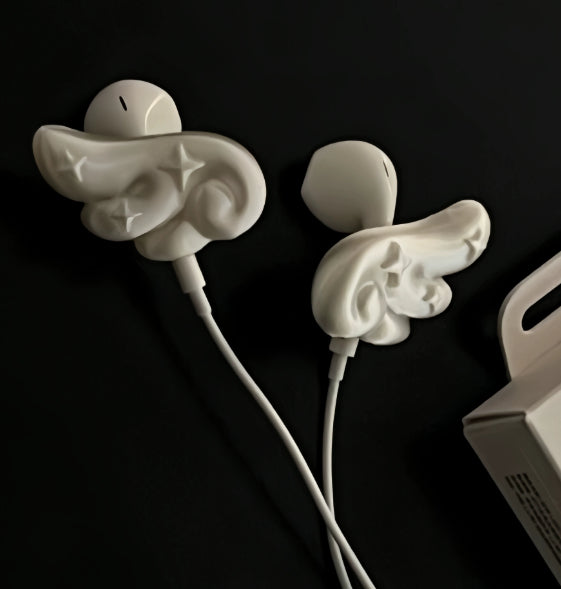 3D Star Wings Wired Headphone Decorations