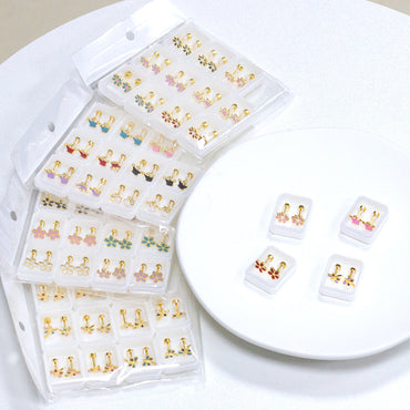 Cute And Sweet Crown-flower Earrings Stainless Steel Stud Earrings