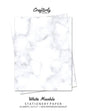 White Marble Stationery Paper: Cute Letter Writing Paper for Home, Office, Letterhead Design, 25 Sheets - Paperback